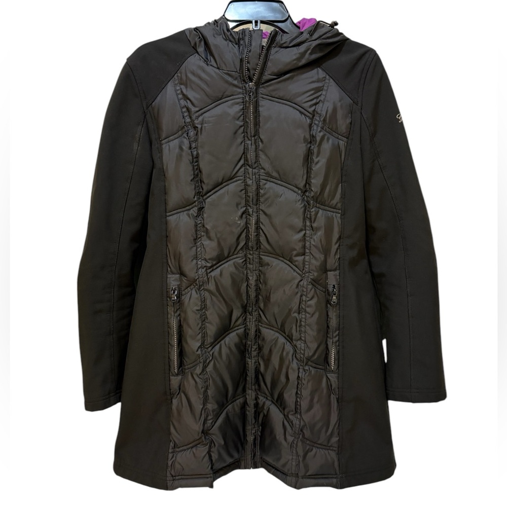 Guess Women’s Black Puffer Coat Size Large Jacket